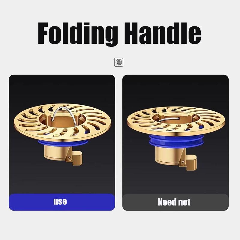 Напольный слив Полностью медный Душевой напольный слив Пробка для напольного слива Защита от насекомых Защита от запахов Дезодорация Туалет Кухня Ванная комната Туалет Канализационный слив