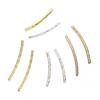 100pcs/lot 25-30 mm Stripe Copper Curve Tube Spacer Beads Connectors For DIY Jewelry Making Bracelet Necklace Accessories