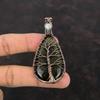 Tree Of Life Silver Sheen Obsidian Pendant Copper Wire Wrapped Pendant Rainbow Moonstone Pendant Gemstone Copper Jewelry Handmade Pendant