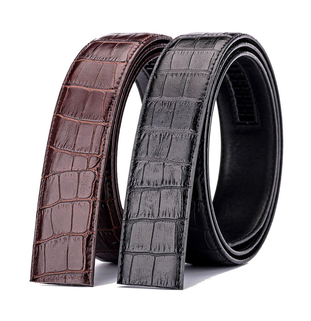 Men's Genuine Leather Belt High-end Quality Original Patent Leather Imported First Layer Cowhide Automatic Buckle Belt Body