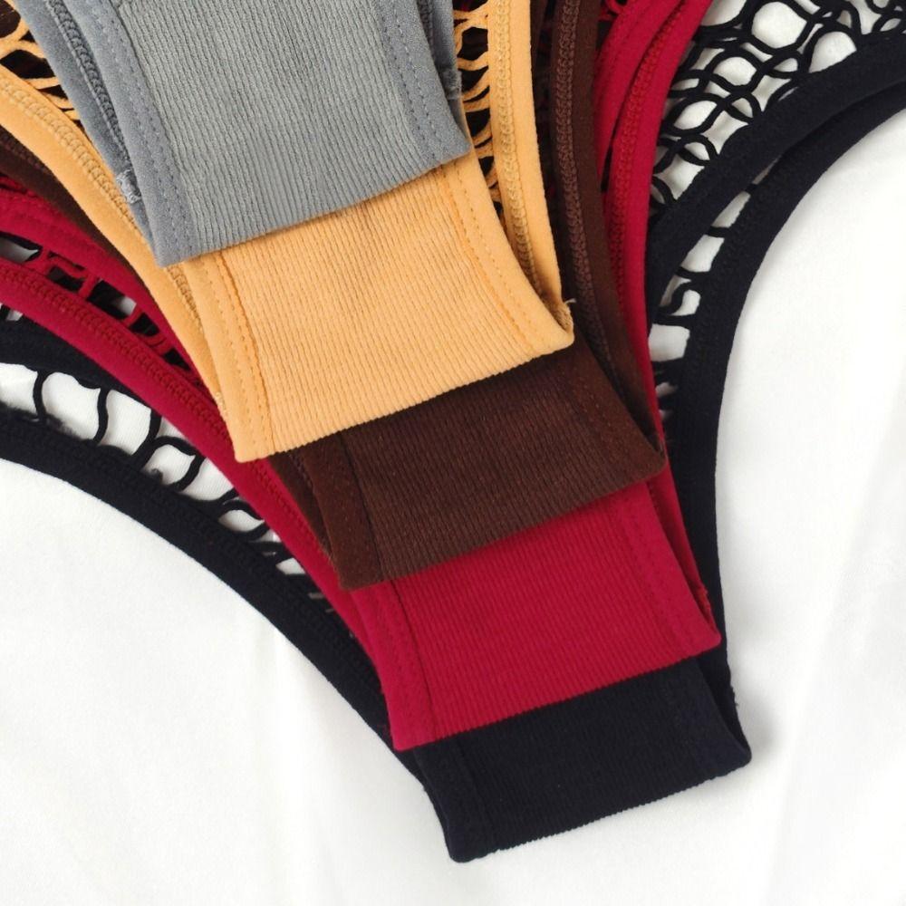 3 шт. однотонные трусы-сетки для рыбалки со средней талией, женские эластичные трусы, женское нижнее белье