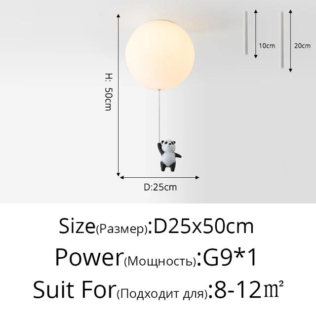 Мультяшный медведь Детские светодиодные люстры Воздушные шары Светильники для детей Спальня Гостиная Столовая Подвесные светильники Дизайнерские лампы