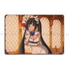 Hestia Blowing A Kiss Cute Anime Girl Metal Plaque Poster Designing Custom Garage Club Party Club Tin Sign Poster