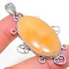 Natural Septerian Stone Gemstone 925 Sterling Silver Gift Pendant 2.29" Z3E85