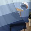 Navy Blue Gradient Stripe Sheer Curtains for Living Room Decoration Window Curtains for Kitchen Tulle Voile Organza Curtains