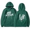 Korn Music Concert Rock Band WORLD TOUR Hoodie Мужская и женская толстовка Мужской винтажный пуловер