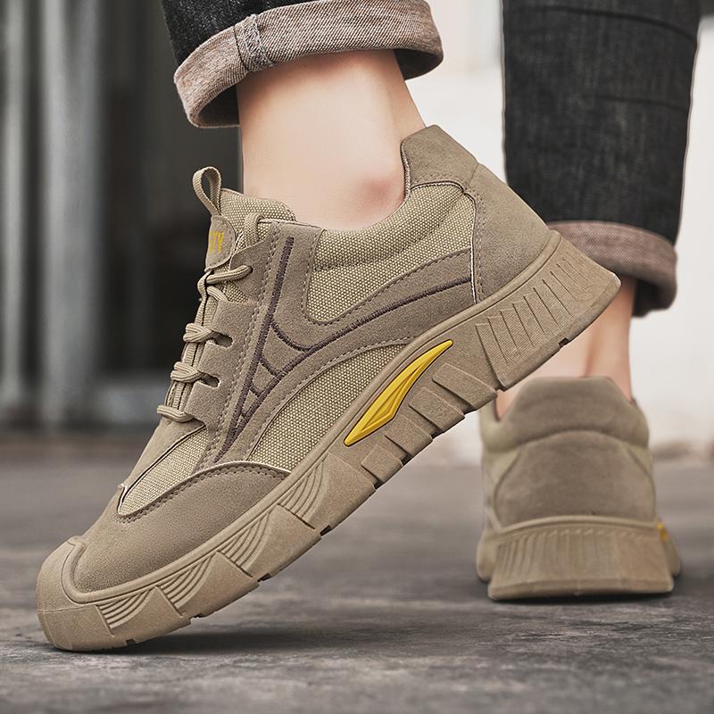 Новая мужская рабочая обувь для улицы, нескользящая, износостойкая, для пешего туризма, весенние мужские повседневные легкие кроссовки