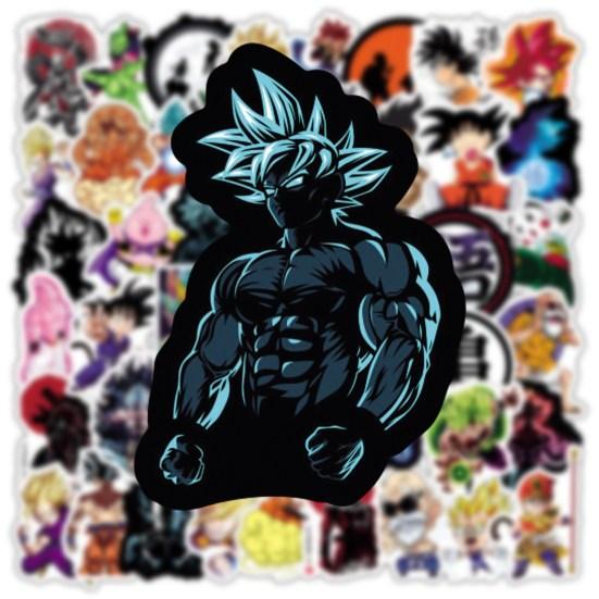 50 шт., наклейки Dragon Ball, устойчивые к выцветанию, водонепроницаемые наклейки с героями мультфильмов для детей, игрушки, ноутбук, скейтборд