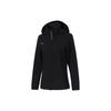 Li Ning Fitness Series Solid Color Water-Resistant Hooded Sports Jacket Women Jackets Black AFDT748-1