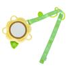 Shaol Set with Ring Mirror and Ring Strap (Sunflower and Green Design 0-Year-Old Baby) - Educational Toy for Newborns, Stroller, Playpen, Gentle