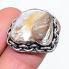 Natural Biwa Pearl Gemstone 925 Sterling Silver Jewelry Ring Size 7 z1T19