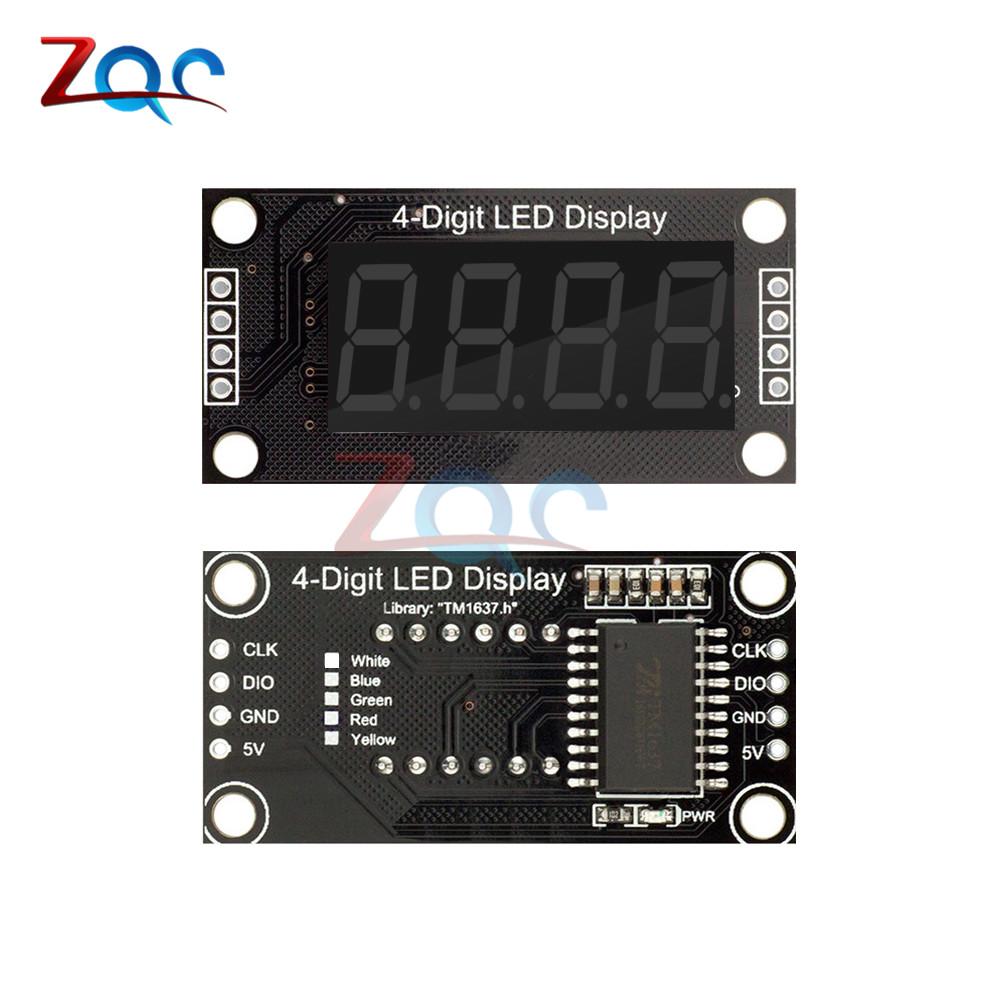 0.36 Inch TM1637 7 Segments 4-Digit LED Display Tube Module Board for Arduino 51/AVR/STM32 5 Color Available