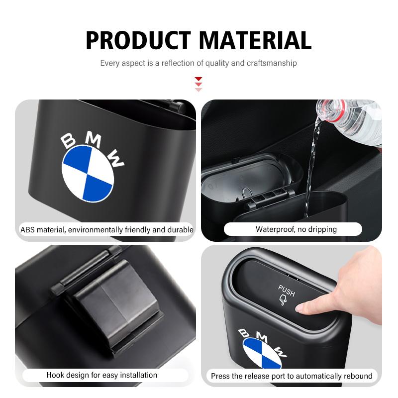 Universal Car Trash Can Storage Multifunctional Garbage Case For BMW Performance X1 M3 M6 F01 F02 E34 E36 E60 F10 F20 X6 YF6