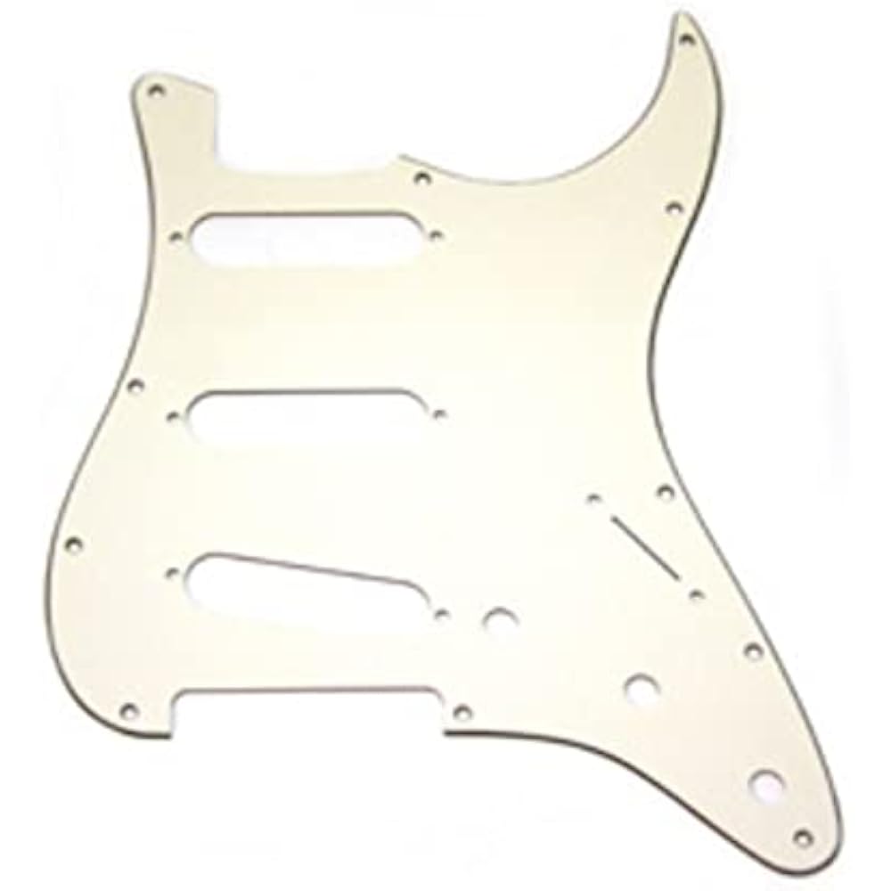 Пикгард для Stratocaster® 11-отверстий, современный стиль, S/S/S, цвет пергамент