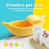 Banana-Shaped Cat Bed House - Durable Portable Pet Basket Kennel With Cushion In Multiple Colors 