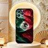 Чехол для телефона с национальным гербом и флагом Мексики для iPhone 17,16,15,14,13,12,11,Pro,Max,Plus,E,Air,Mini, Защитный черный чехол