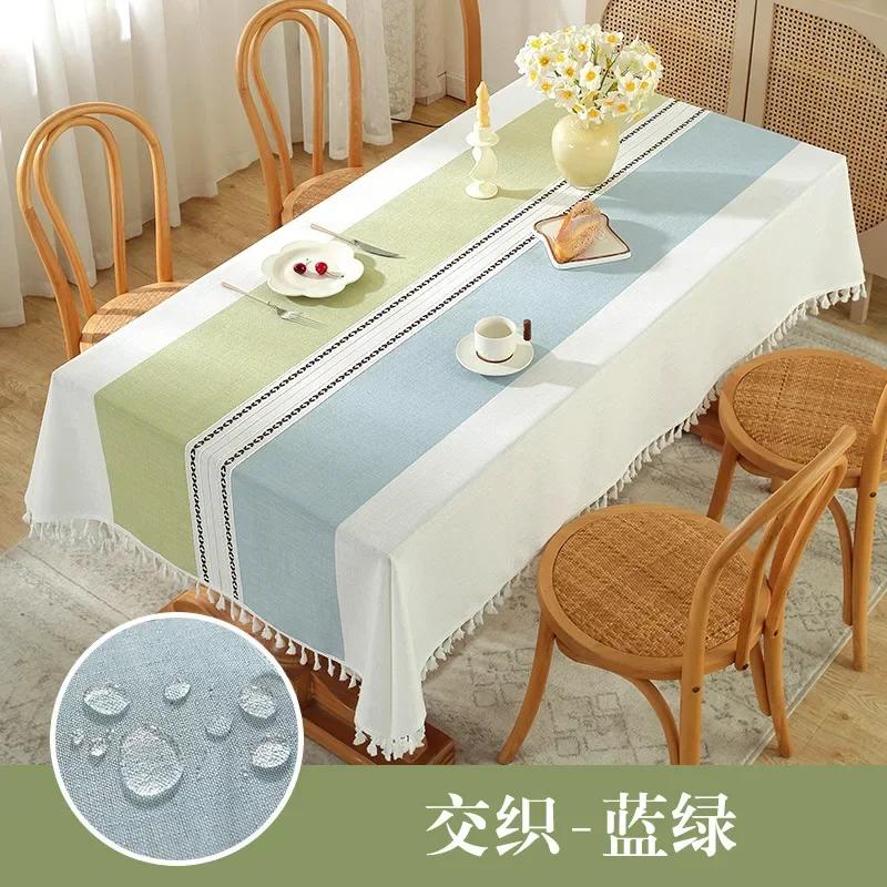 Thickened Cotton Linen Table Mat Household Rectangular Coffee Table Towel Waterproof Oil Proof Wholesale Tablecloth