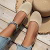 Fashion Plus Size 43 Mesh Knitted Ballet Flats Women Lightweight Soft Sole Shallow Loafers Woman Non-Slip Breathable Flat Ladies Shoes