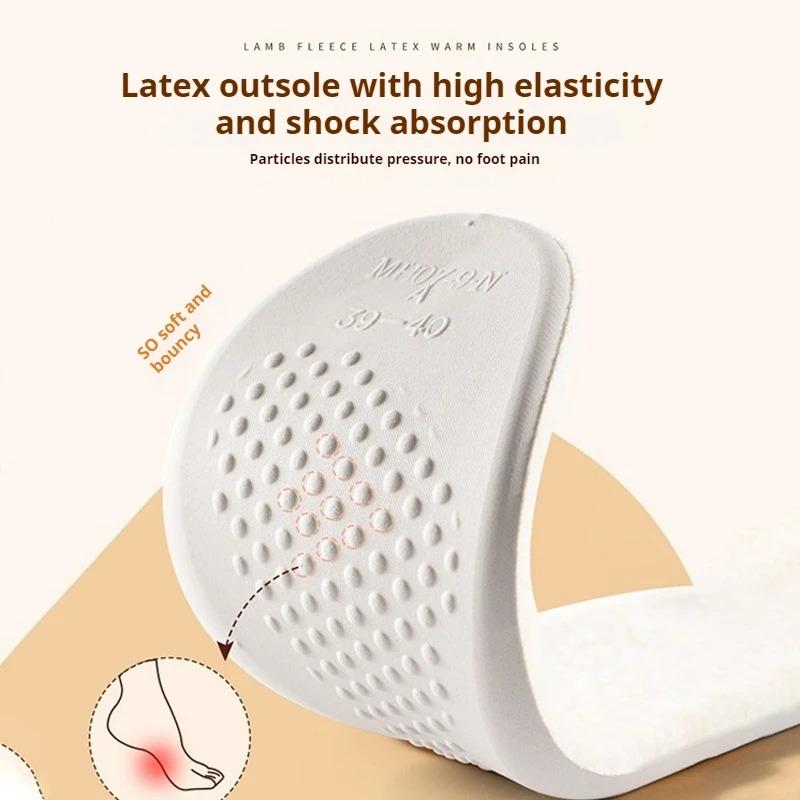 2/4 шт. Латексная термостелька Зимняя теплая Хлопковая Супермягкая Длительная Носка Защита от Боли Впитывающая Пот Обувь Самонагревающиеся Стельки для Обуви