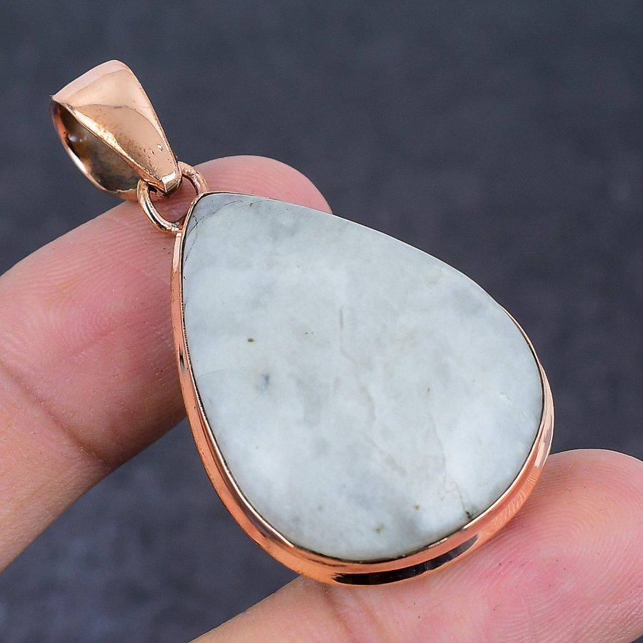 Подвеска из меди в этническом стиле с радужным лунным камнем 2,09 дюйма M6c96