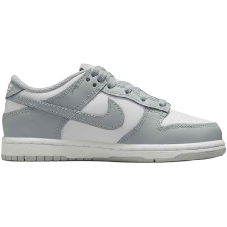 Nike Кроссовки Dunk Low для детей, скейтбординг, Белый Серый, Дети 3-7 лет FB9108-123