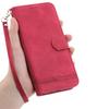 For iPhone 17 PU Leather Cases Flower Pattern Wallet Stand Phone Cover with Strap