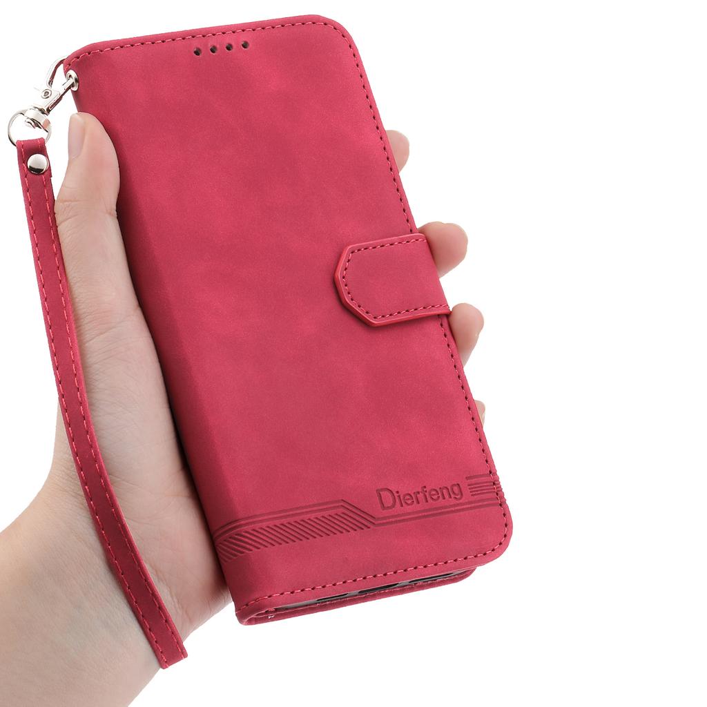 For iPhone 17 PU Leather Cases Flower Pattern Wallet Stand Phone Cover with Strap