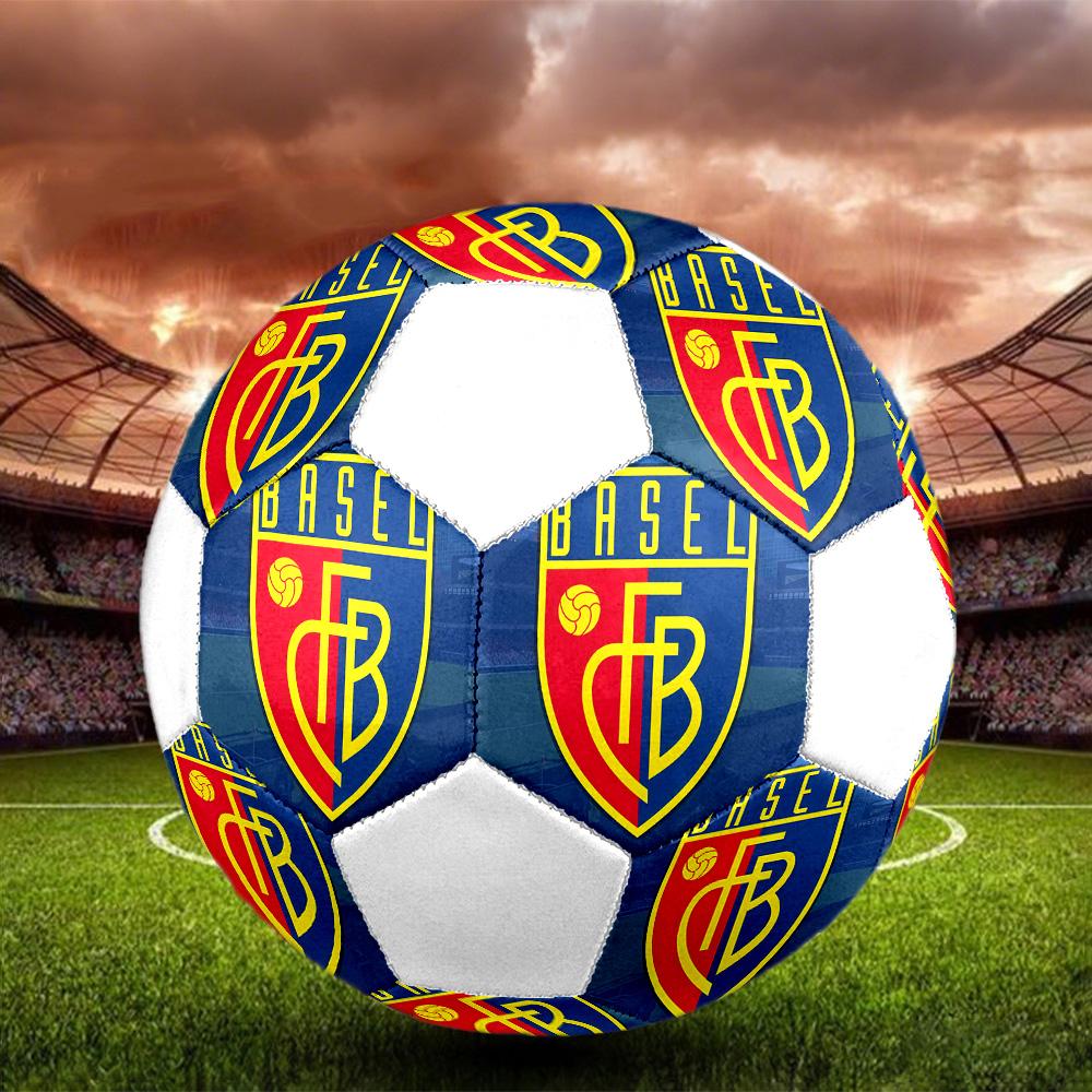 1 шт. Футбольный мяч FC Basel 1893, размер 5, Praha, Мяч для мини-футбола, Цветной, Для всех возрастов, Машинная строчка, ПВХ, Готов к соревнованиям, Прочный, Высокий отскок