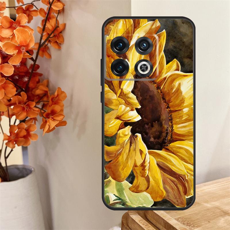 Sunflower Funda For OnePlus 13 13R 12 12R 11 10 Pro 8T 10T OnePlus Nord 4 CE 2 3 Lite N30 N20 N10 Case