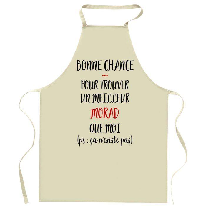 Tablier de cuisine - Morad Ca n'existe pas - Impression bretonne - Coton résistant - Imprimé en France