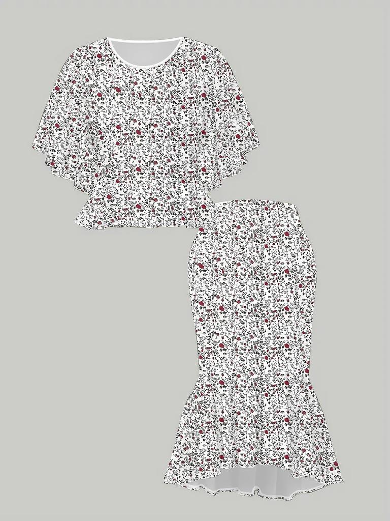 3D  Printed Classical Totem Women's Print, Fashionable Large-sized, Elegant, Versatile for All Seasons. T-shirt, Skirt and Set