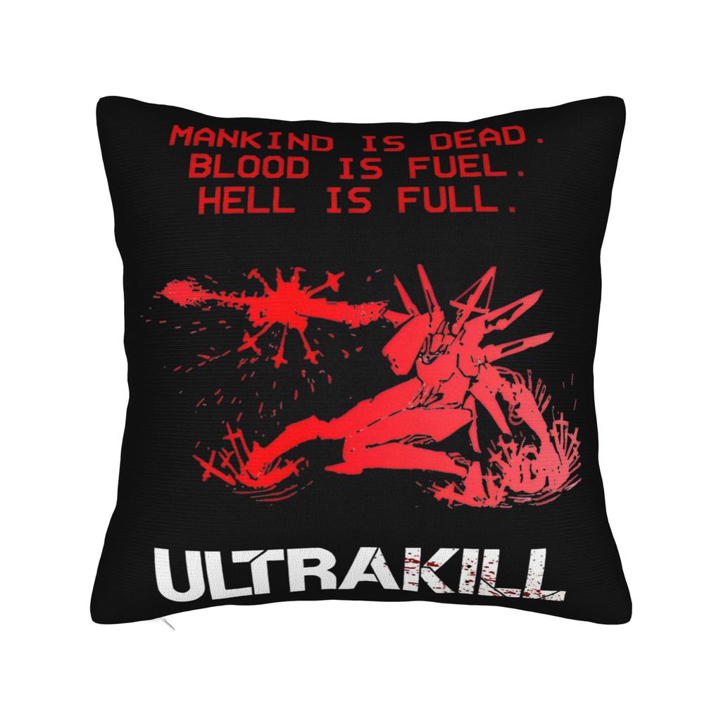 Стрелялка Ultrakill Ад — это Убийство Наволочка Полиэстер Чехол для Подушки Декоративный V1 Подушка-Камень Чехол Постельное Белье Прямая Доставка