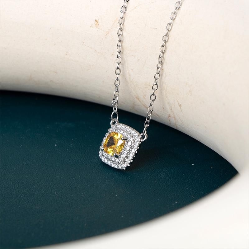 BELLA BOX Великолепное циркониевое ожерелье женское желтого цвета Высокое качество свадебное ожерелье для свадьбы модные украшения