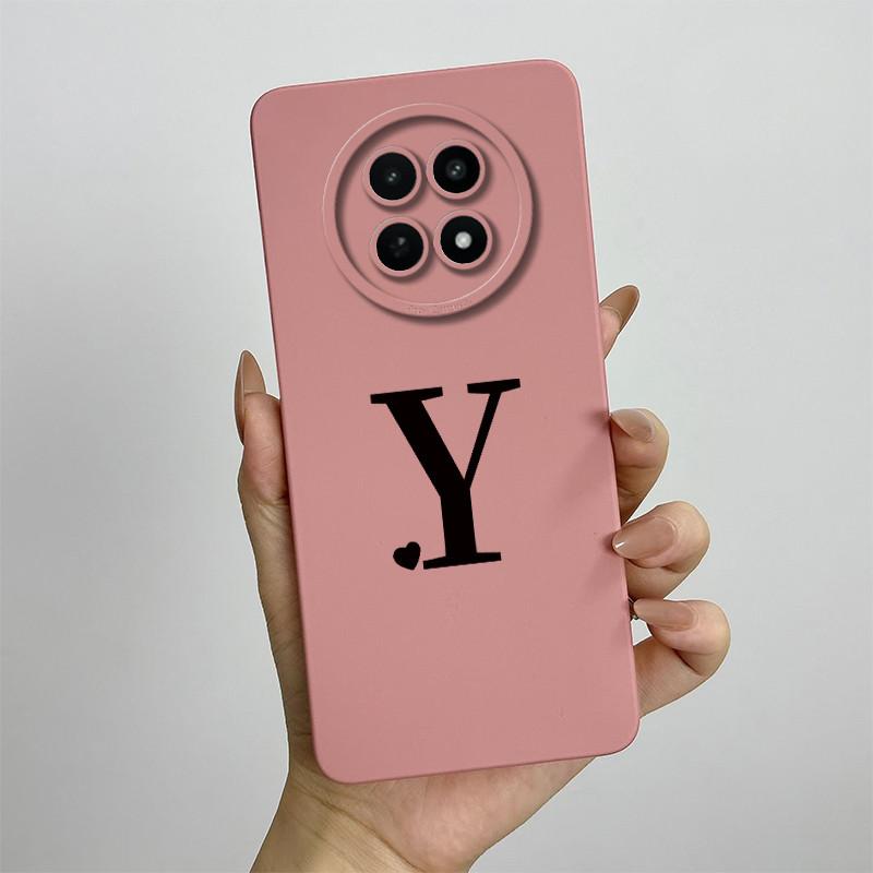 For Realme 12 5G Case Realme 12X 5G Phone Case realme12 realme12x Cover Cute Initial Letters Skin Matte Soft Shockproof Cover