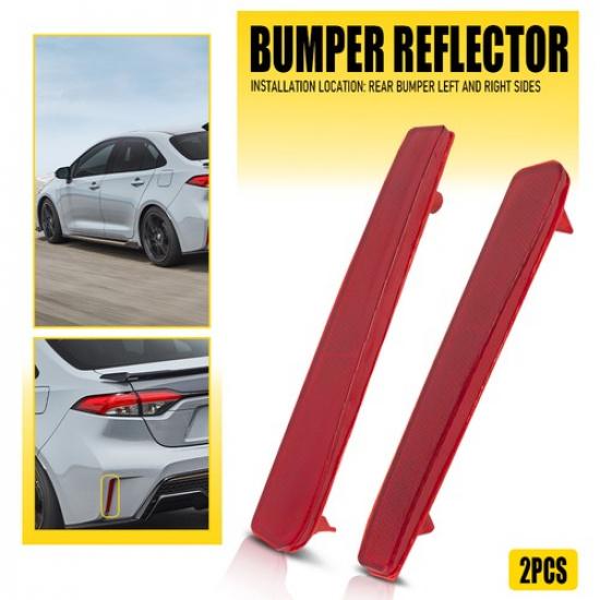 Rear Set Reflector Bumper Fit Toyota Corolla L,LE,SE Right & Left