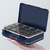 Weekly Pill Organizer 24 Compartments 3 Times One Day Double Layer Clear Portable 7 Days Travel Capsule Tablet Storage Box Container