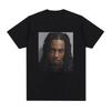 Футболка с графическим изображением Playboi Carti (фото из полицейского участка) Унисекс Женская Мода Винтажная Хип-Хоп Футболки Повседневная Футболка Оверсайз с Коротким Рукавом