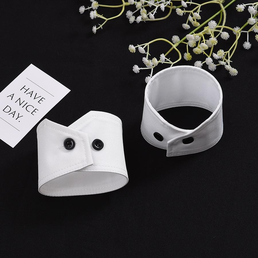 Simple Ins Универсальный модный поддельный воротник поддельный рукав костюм белый воротник рубашки женский сделай сам одинарный воротник манжета лицо