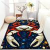 Fantasy Starry Sky Crab Print Carpet for Bedroom Living Room Bedside Sofa Floor Mat Modern Home Decor Area Rug for Gfits