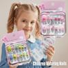 Cartoon Long Nail Sticker Cute Press on Nail Hot Nail Tips  for Girls Students