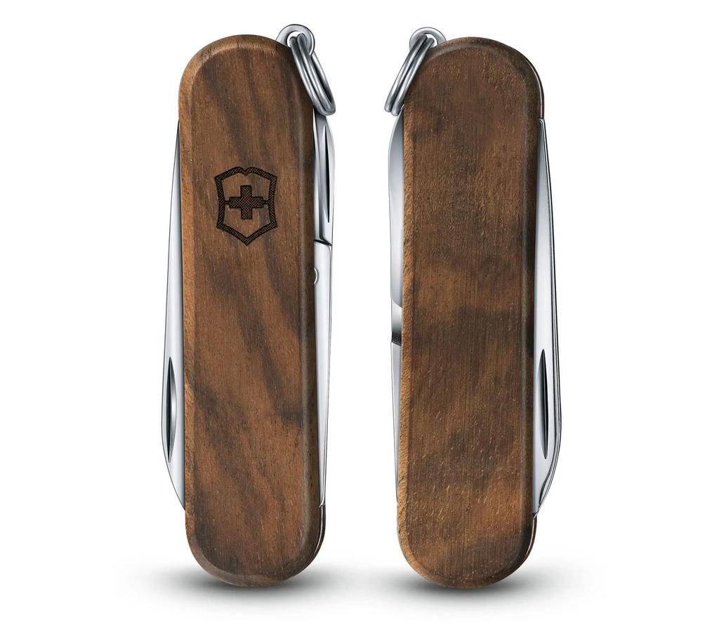 VICTORINOX Classic SD Wood Swiss Army Knife Многофункциональный нож для кемпинга на открытом воздухе с плоской отверткой, оснащенный пилочкой для ногтей Swiss