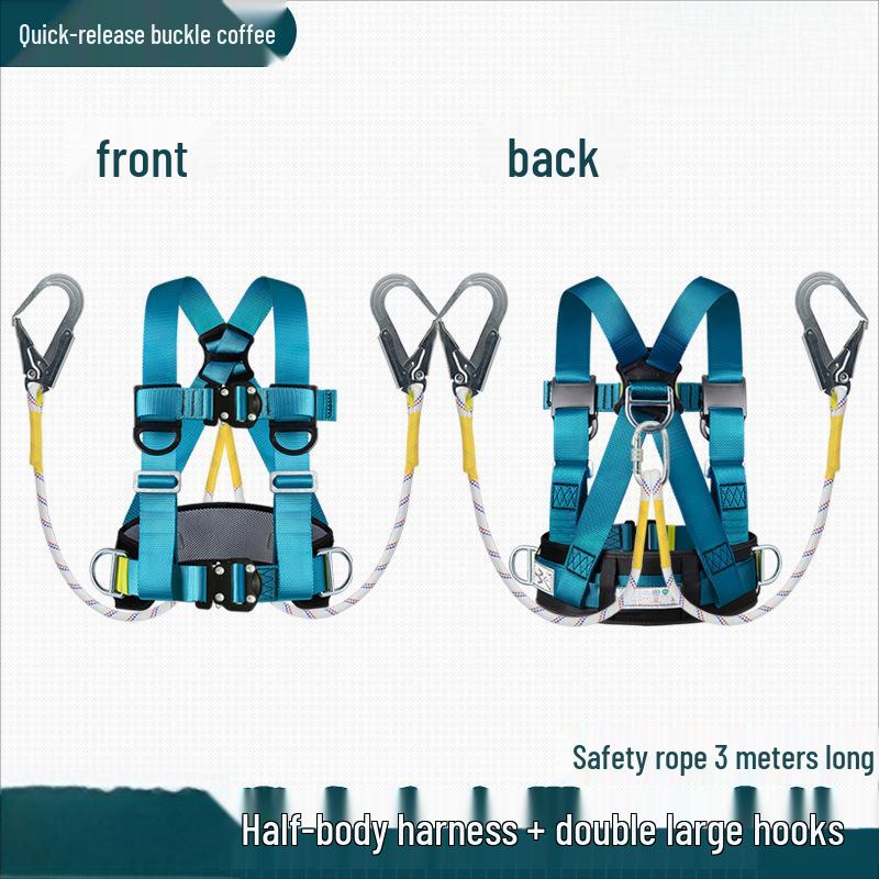 Half-Body Safety Harness with Dual Hooks