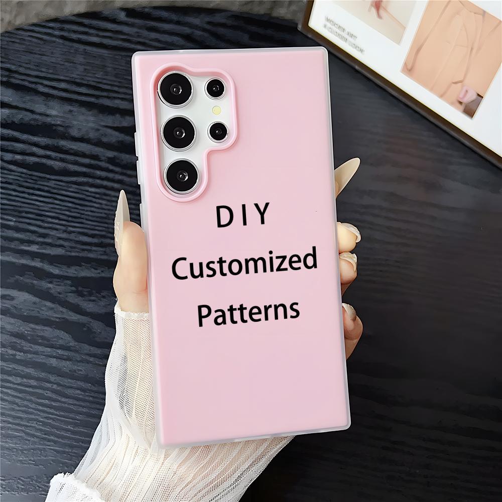 Индивидуальные узоры DIY Чехол для телефона для Samsung Galaxy S25 S24 S23 Ultra, Прозрачный гелевый чехол Мягкий ТПУ Защита от падения