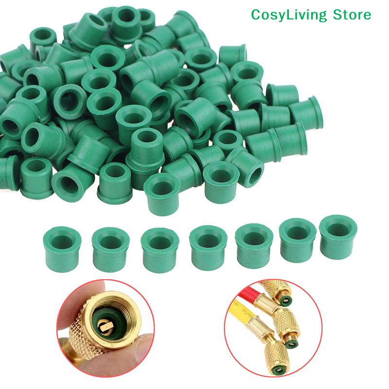 50/100Pcs Rubber Gasket HVAC Hose Manifold Sealing O-Ring Repair Kit For R410A/R134A 1/4" Quick Coupler Charging Gaskets