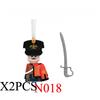 Средневековые солдаты Наполеоновских войн Фигурки Военные MOC Строительные блоки Рыцари Британские Французские Фузилеры Винтовки Оружие Детская игрушка B08