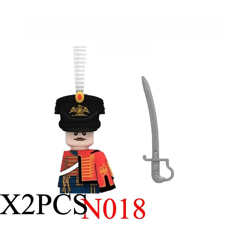 Средневековые солдаты Наполеоновских войн Фигурки Военные MOC Строительные блоки Рыцари Британские Французские Фузилеры Винтовки Оружие Детская игрушка B08