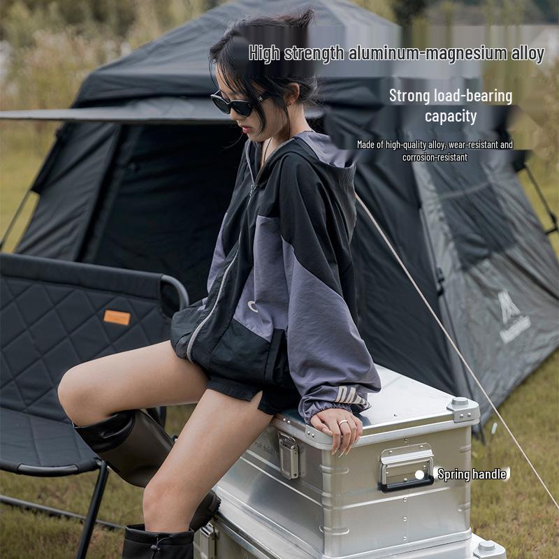 Металлическая коробка Mountain Gear из алюминиево-магниевого сплава 5052 | Металлическая коробка для хранения на открытом воздухе и в автомобиле большой емкости