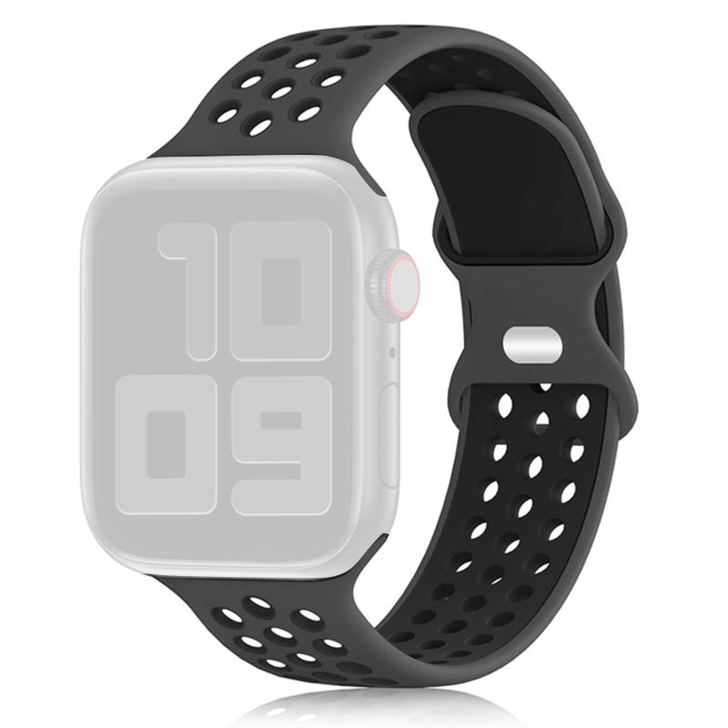 KALEBOL Для Apple Watch 10 46мм/Ultra 2/Ultra 49мм/9 8 7 45мм/SE (2023) SE (2022) SE 6 5 4 44мм/3 2 1 42мм Силиконовый ремешок для часов