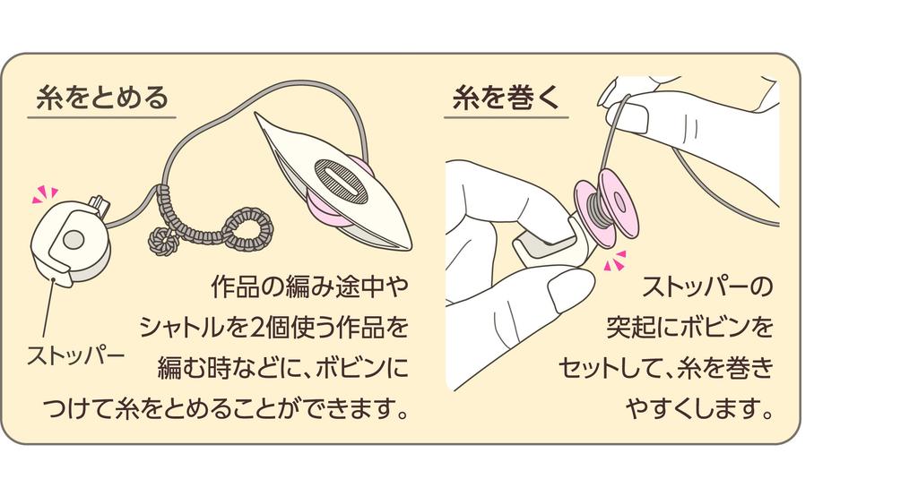 Инструмент для плетения кружева фриволите Clover, Челнок/Катушка для фриволите, Белый, 57-737