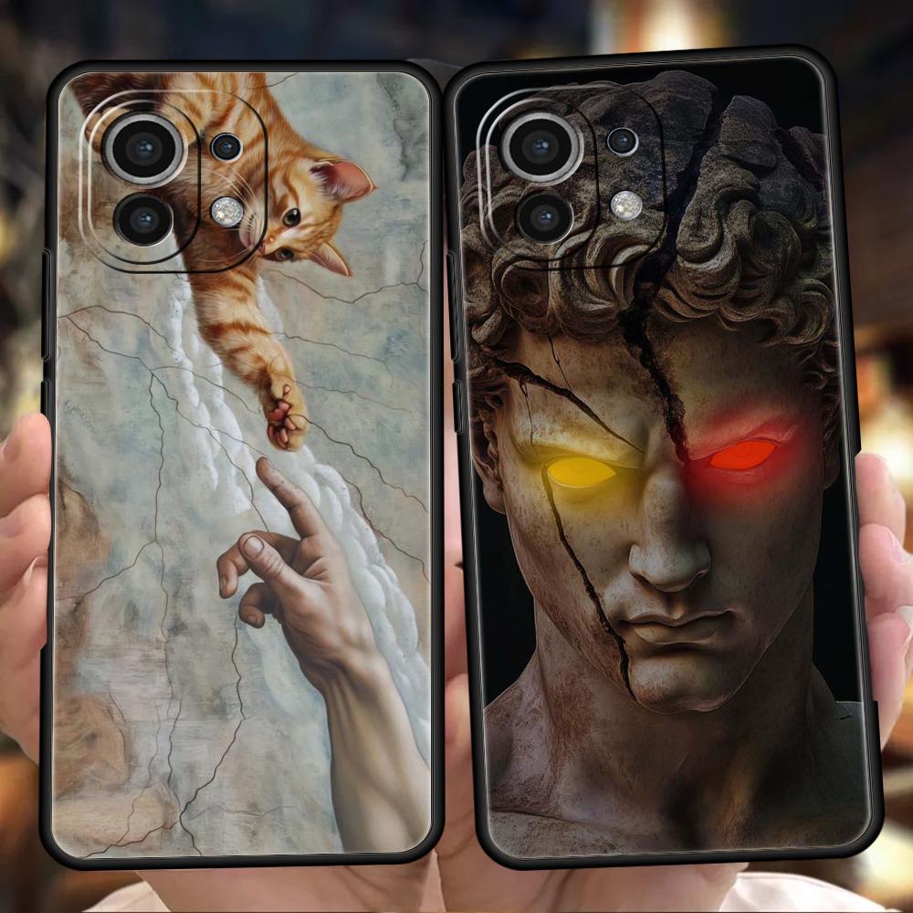 Phone Case Cover for Xiaomi Poco F7 F6 F5 F4 F3 X7 X6 X5 X4 X3 NFC M4 C51 C55 GT Pro 5G Soft TPU Fashion Ancient Greek Statues